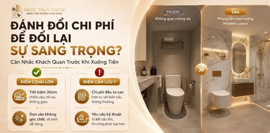 Review Bồn Cầu Treo Tường Khách Quan: Có Đáng Để Đầu Tư Cho Nhà Tắm?
