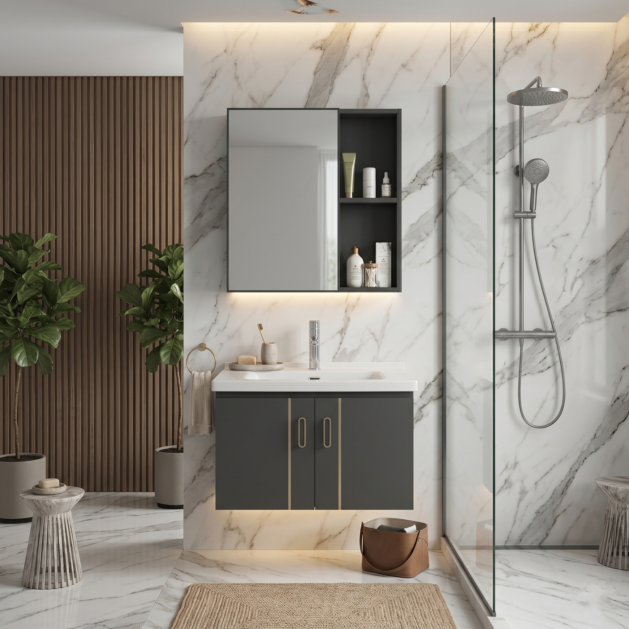 Bộ Tủ Lavabo Treo Tường N05X | Lavabo Bình Dương - Ngọc Thúy Home