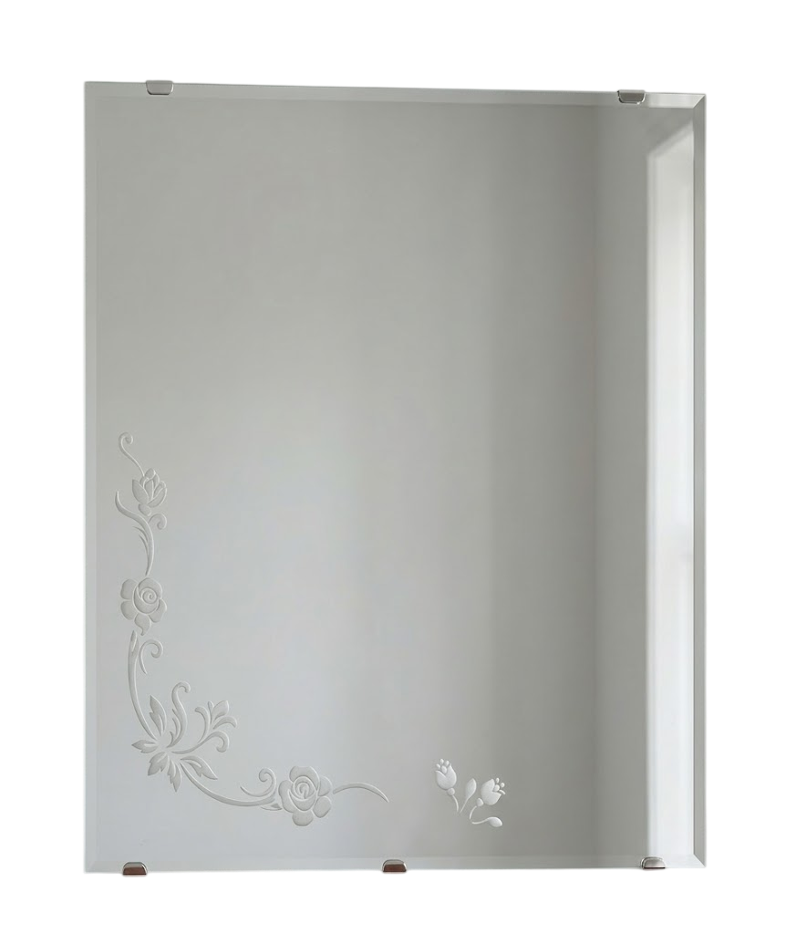 Gương Soi Phòng Tắm Mài Họa Tiết Hoa Hồng | Gương Nhà Tắm Bình Dương - Ngọc Thúy Home