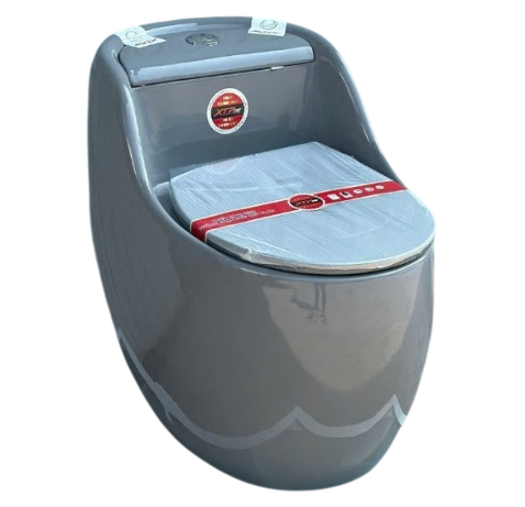 Bồn Cầu Một Khối Hình Trứng Xám Bóng 75 | Thiết Bị Vệ Sinh Bình Dương - Ngọc Thúy Home