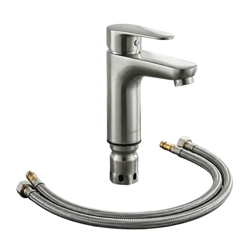 Vòi Lavabo Nóng Lạnh Inox 304 Thân Thấp | Thiết Bị Vệ Sinh Bình Dương - Ngọc Thúy Home