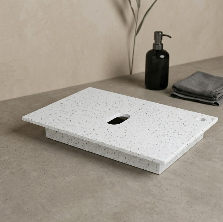 Bàn Đá Lavabo Thạch Anh BD-014 | Lavabo Bình Dương - Ngọc Thúy Home