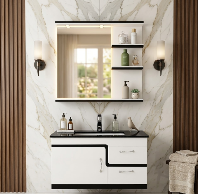 Bộ Tủ Chậu Lavabo Mặt Đá Tủ Lavabo 29 | Lavabo Bình Dương - Ngọc Thúy Home