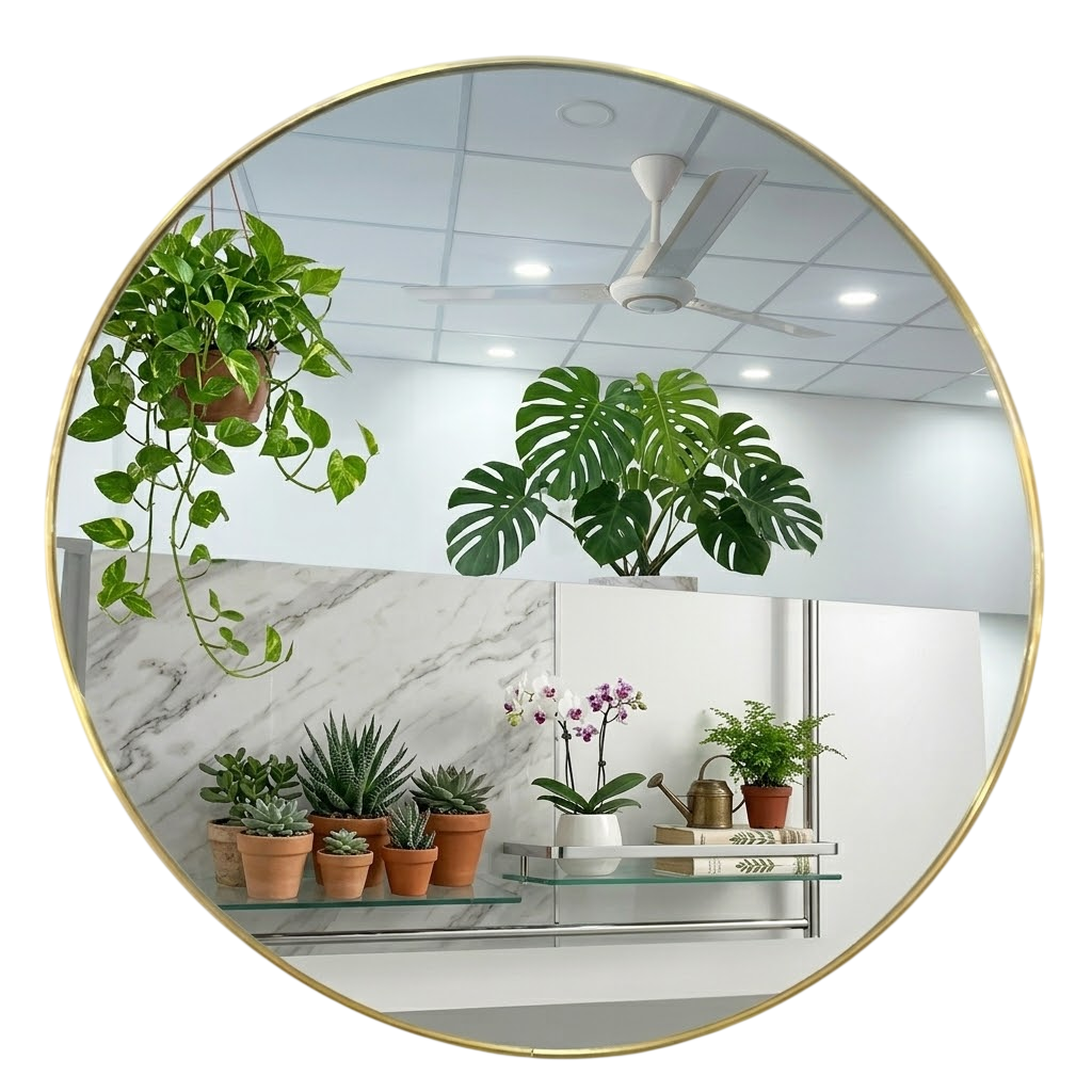 Gương Tròn Viền Kim Loại | Gương Nhà Tắm Bình Dương - Ngọc Thúy Home