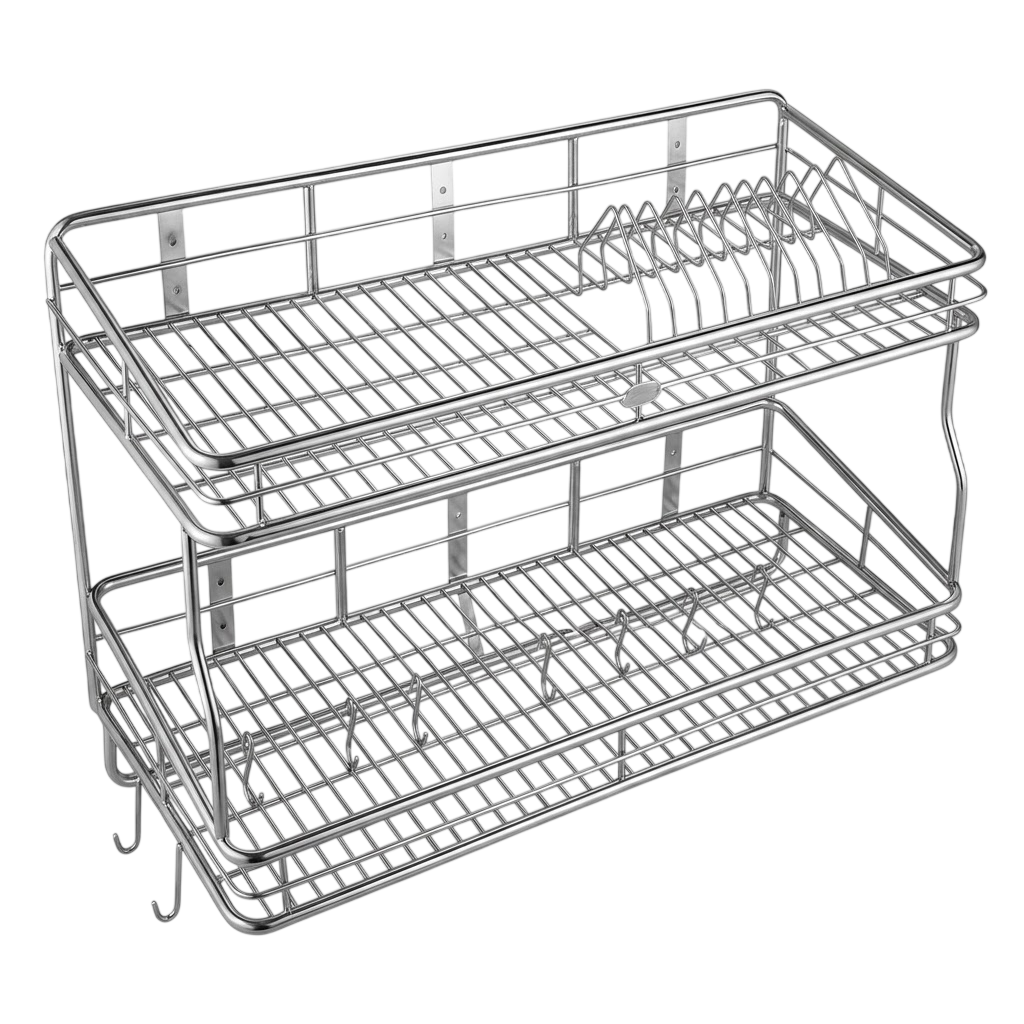Kệ chén bát 2 tầng Inox 304 (Dạng khung treo) - KC - 03 - Ngọc Thúy Home