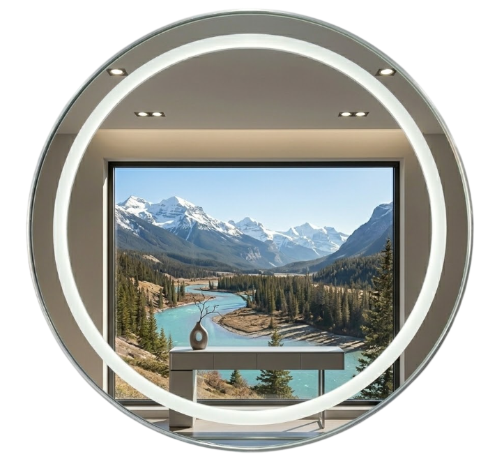 Gương tròn đèn LED hiện đại - Ngọc Thúy Home