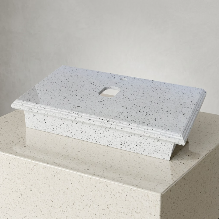 Bàn Đá Lavabo Thạch Anh BD-017 | Lavabo Bình Dương - Ngọc Thúy Home