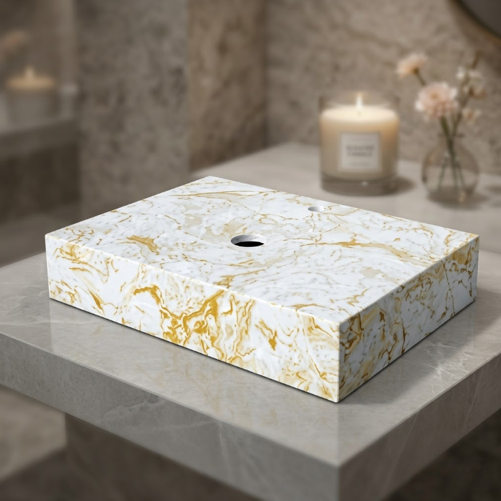 Bàn Đá Lavabo BD-015V | Lavabo Bình Dương - Ngọc Thúy Home