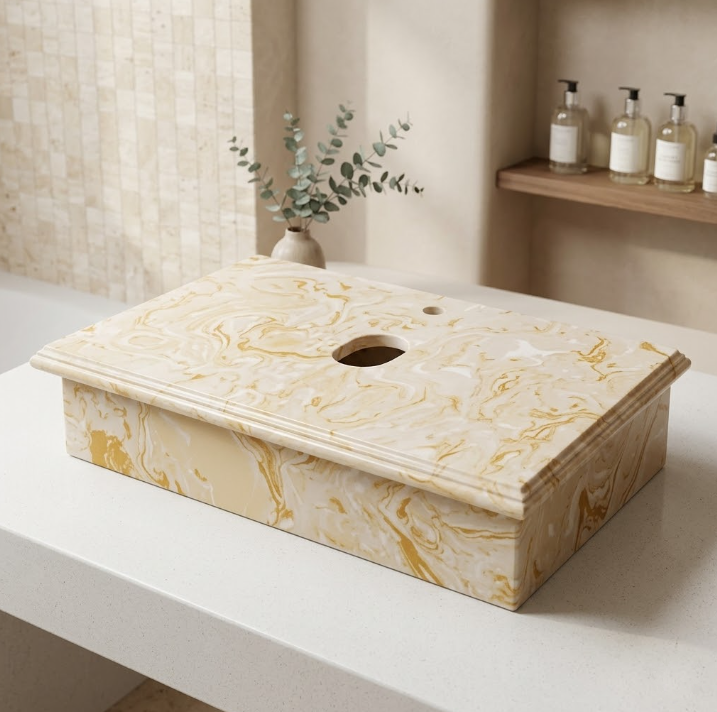 Bàn Đá Lavabo BD-017V | Lavabo Bình Dương - Ngọc Thúy Home