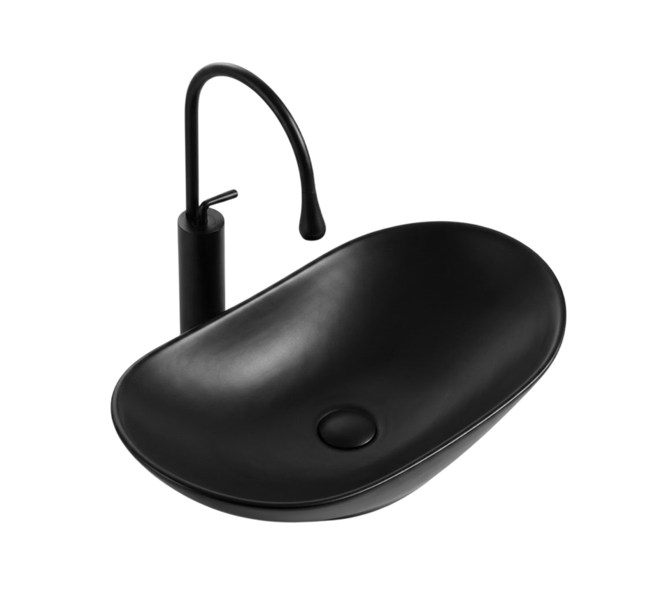 Chậu Lavabo Sứ Nghệ Thuật Đen Bóng LB 77 | Lavabo Bình Dương - Ngọc Thúy Home