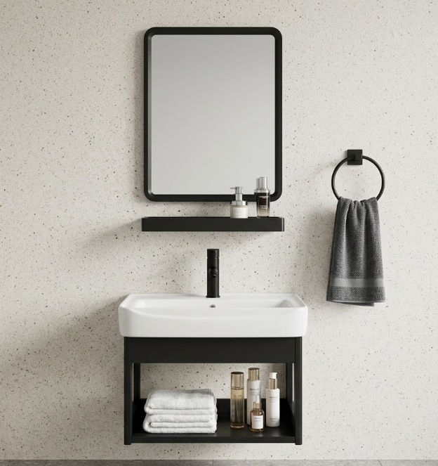 Bộ Tủ Chậu Lavabo Treo Tường Bộ Chân 03 | Lavabo Bình Dương - Ngọc Thúy Home