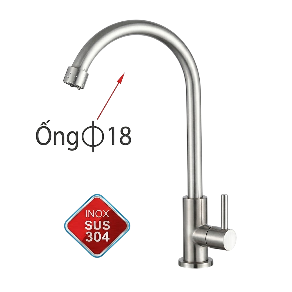 Vòi chén lạnh Inox 304 - XT-502 - Ngọc Thúy Home