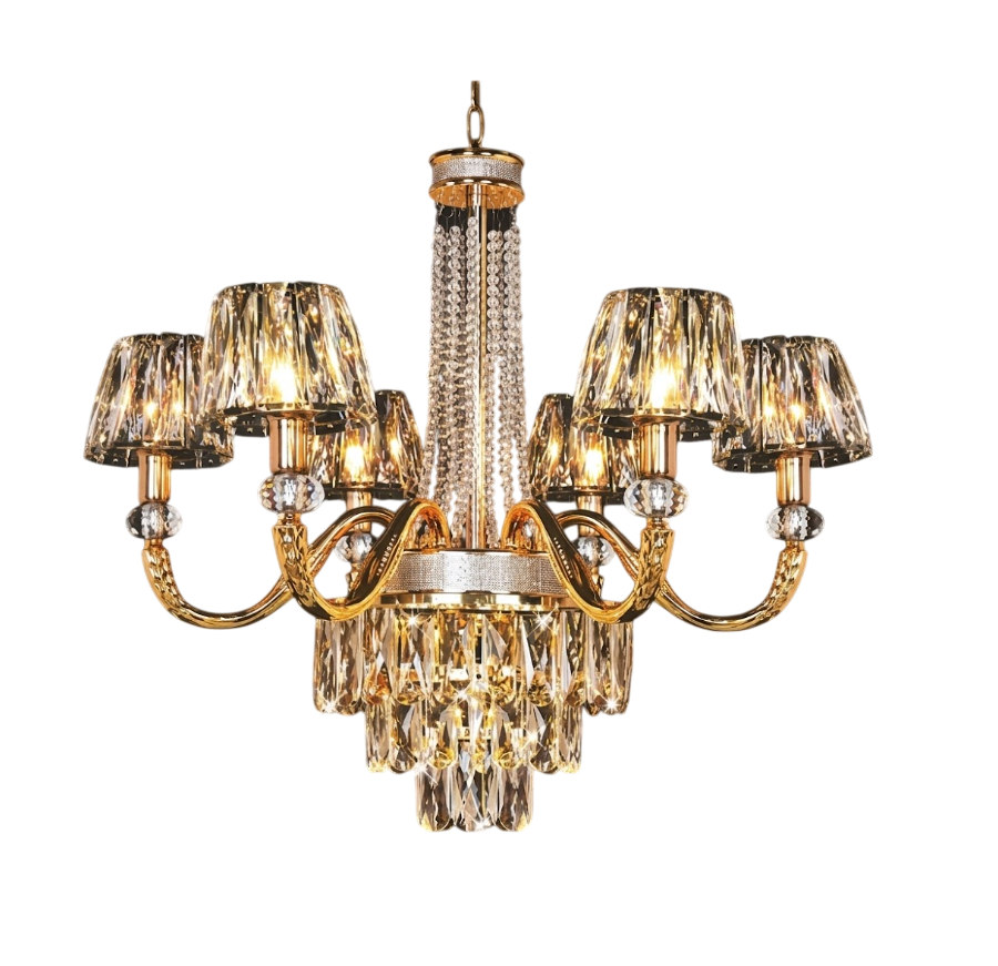 Đèn Chùm Pha Lê NC 9366/6 | Đèn Trang Trí Thủ Dầu Một Bình Dương - Ngọc Thúy Home