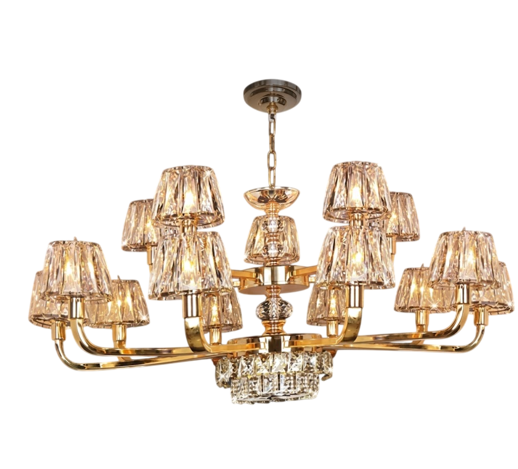 Đèn Chùm Pha Lê NC 7037/10+5 | Đèn Trang Trí Thủ Dầu Một Bình Dương - Ngọc Thúy Home