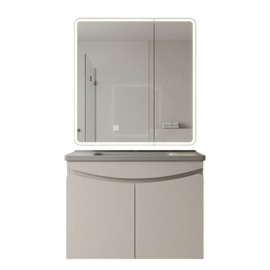 Bộ Tủ Chậu Lavabo Màu Trắng Gương LED Thông Minh | Lavabo Bình Dương - Ngọc Thúy Home