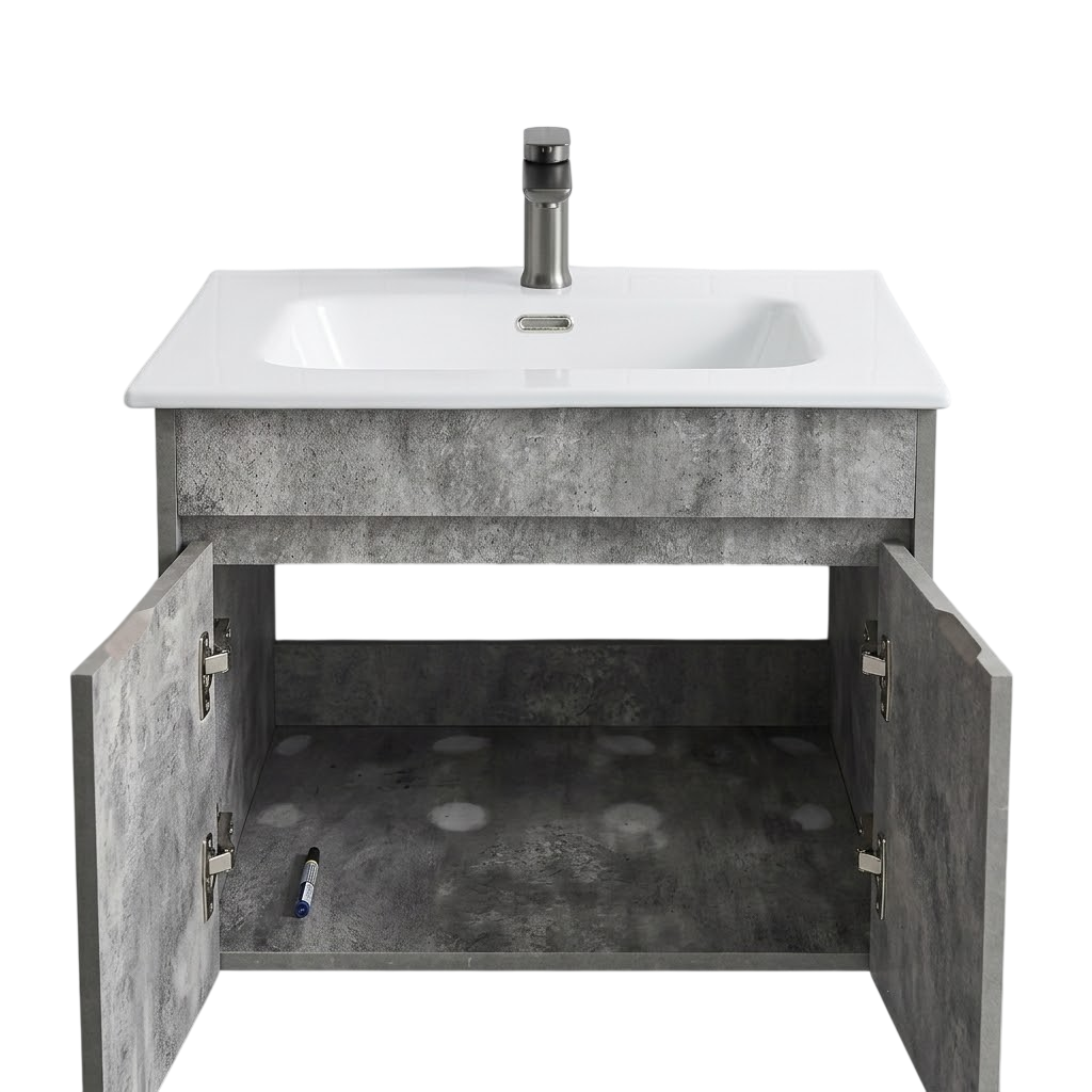 Bộ Tủ Chậu Lavabo Vân Xi Măng Hiện Đại | Lavabo Bình Dương - Ngọc Thúy Home