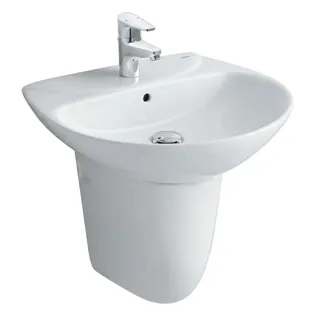 Bộ chậu rửa lavabo treo tường INAX L-285V và chân lửng INAX L-288VC - Nội Thất Ngọc Thúy