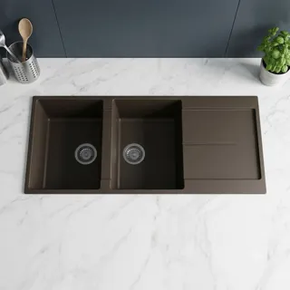 Bồn rửa chén 2 ngăn kèm cánh úp đĩa CD - 11