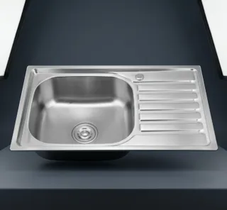 Bồn rửa chén inox 1 ngăn kèm cánh thoát nước XT - 7545C - Nội Thất Ngọc Thúy