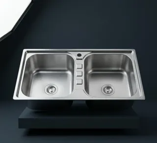Bồn rửa chén inox 2 ngăn XT - 8850A - Nội Thất Ngọc Thúy