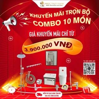 Combo Thiết Bị Vệ Sinh Phòng Tắm 10 Món | Thiết Bị Vệ Sinh Bình Dương - Nội Thất Ngọc Thúy