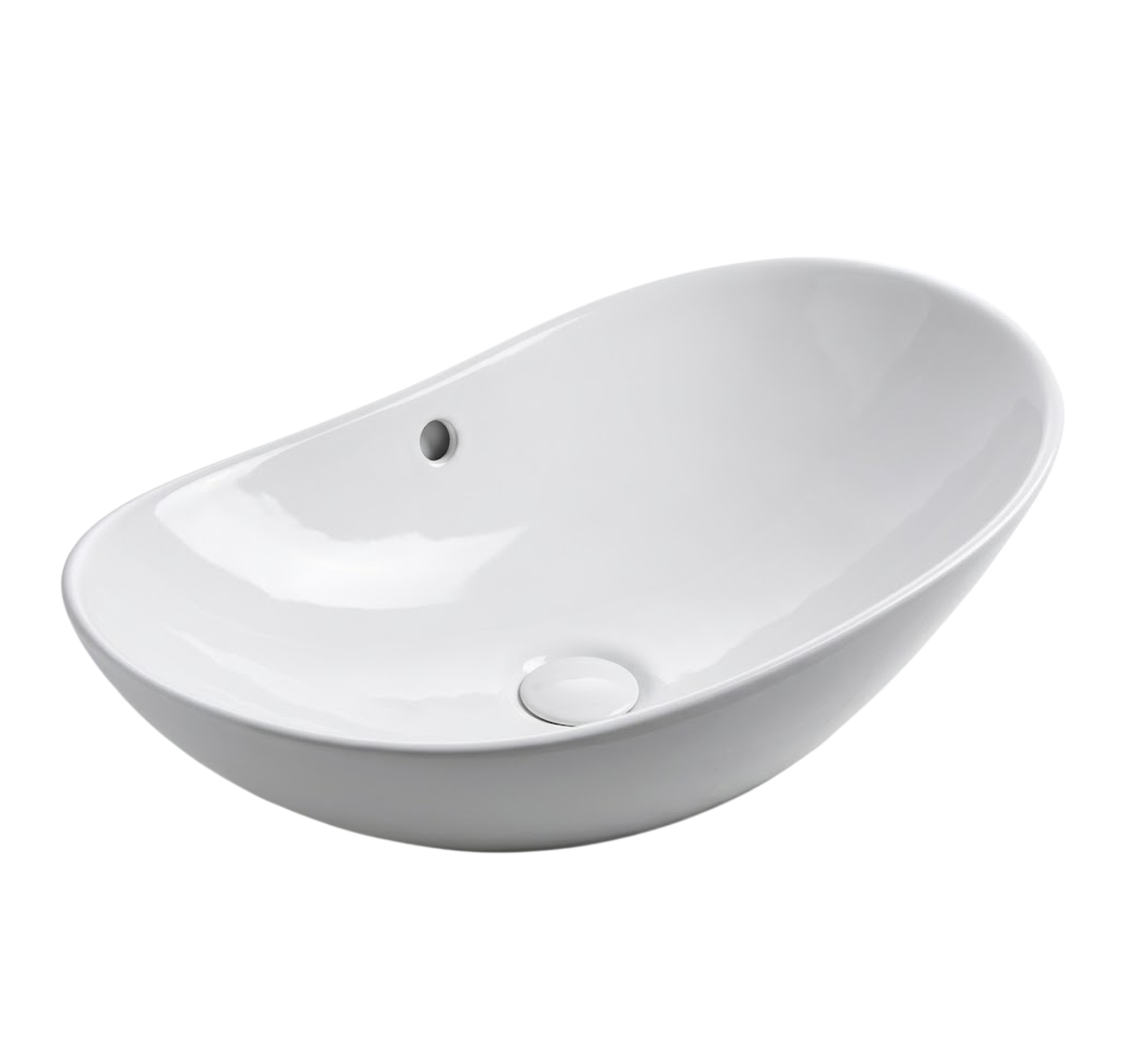 Chậu Lavabo Sứ Nghệ Thuật Trắng LB 63 | Lavabo Bình Dương - Ngọc Thúy Home