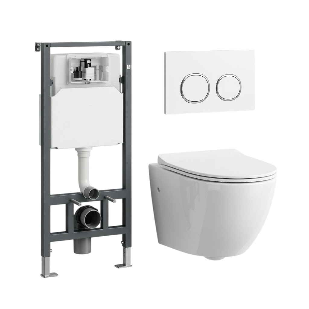 Bồn cầu treo tường két nước âm tường - XT-BC 24 - Ngọc Thúy Home