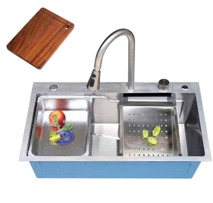 Chậu rửa bát thác nước thông minh Inox 304 - XT-7846CV - Ngọc Thúy Home