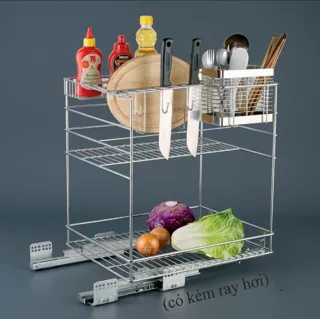 Kệ gia vị dùng trong tủ bếp Inox 304 - Nội Thất Ngọc Thúy