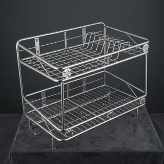 Kệ treo ống 2 tầng inox 304 KC - 10 - Nội Thất Ngọc Thúy