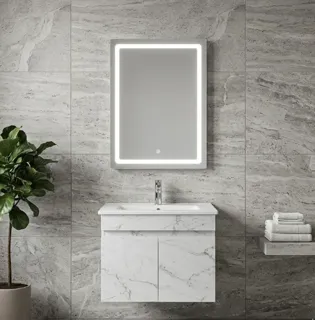 Tủ Lavabo PVC Vân Đá Trắng | Lavabo Bình Dương - Nội Thất Ngọc Thúy