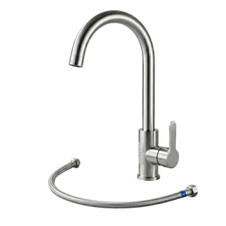 Vòi Rửa Bát Nóng Lạnh Inox 304 Cần Cứng | Thiết Bị Nhà Bếp Bình Dương - Nội Thất Ngọc Thúy